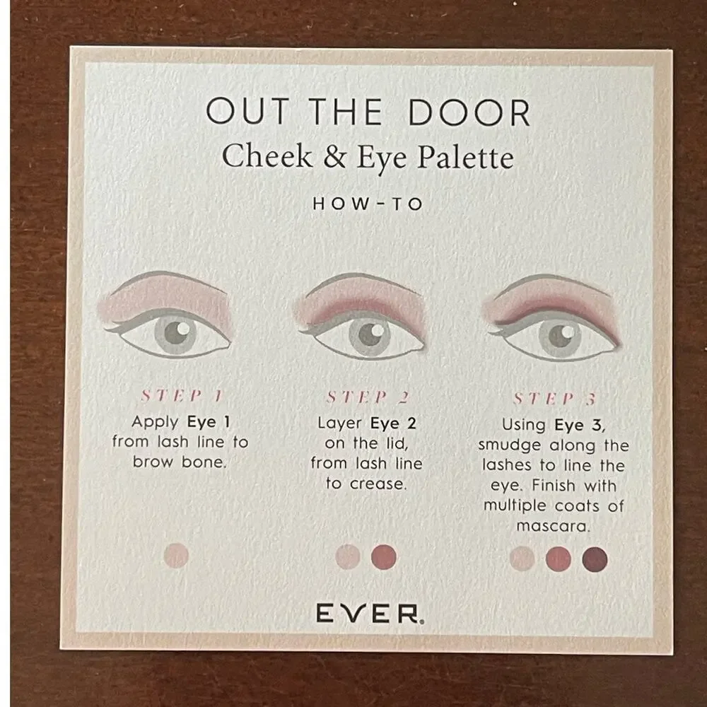 EVER Out the Door Cheek & Eye Palette Bold and Brave NEW IN BOX